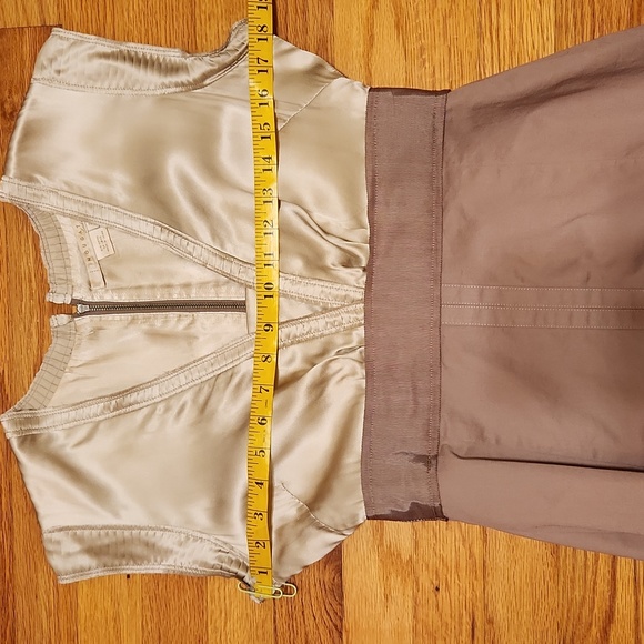 Nougat London Taupe/Brown Silk/Cotton Dress Size 2 - Picture 10 of 13